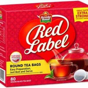 Red Label Black Tea Can Round 12X80X3G