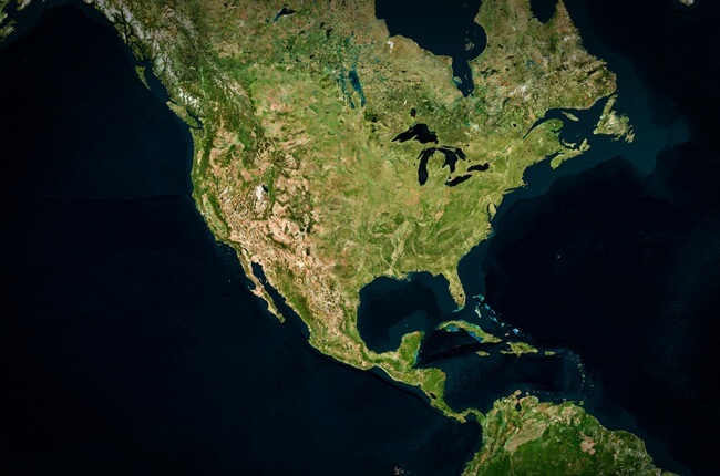 Map of North America where Asian food products are becoming more and more popular